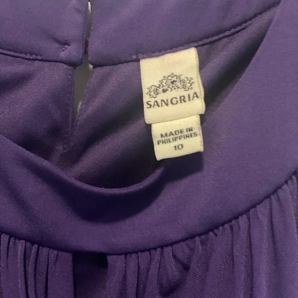Purple sleeveless high-low dress by Sangria, size 10, built-in … - Picture 9 of 12